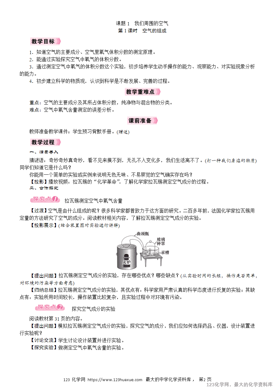 第1课时 空气的组成-2