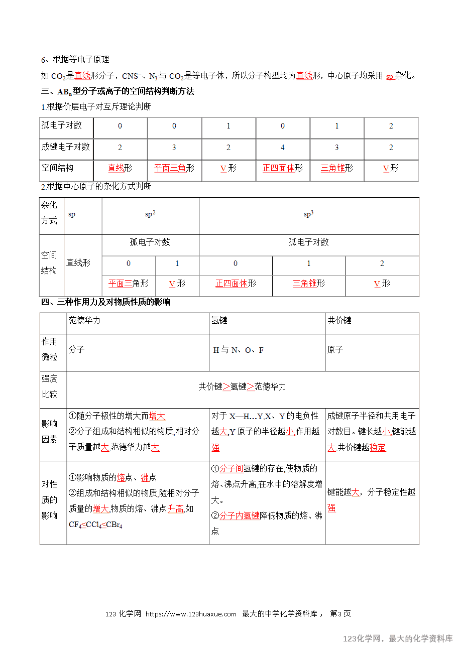 【精品学案】2025人教版高中化学选择性必修2《物质结构与性质》第12课 第二章 分子结构与性质 单元复习(解析版)-3