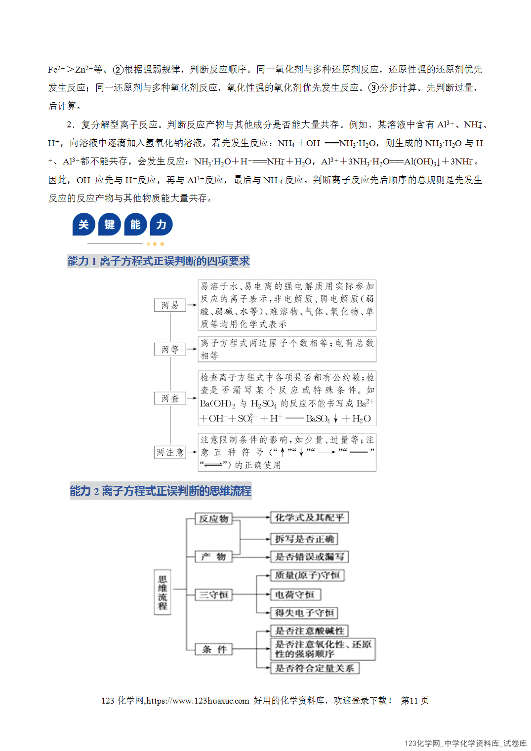 【学案+练习】2026年高考化学二轮复习学案讲义专题03离子反应教师版-11 【学案+练习】2026年高考化学二轮复习学案讲义专题03离子反应教师版+学生版