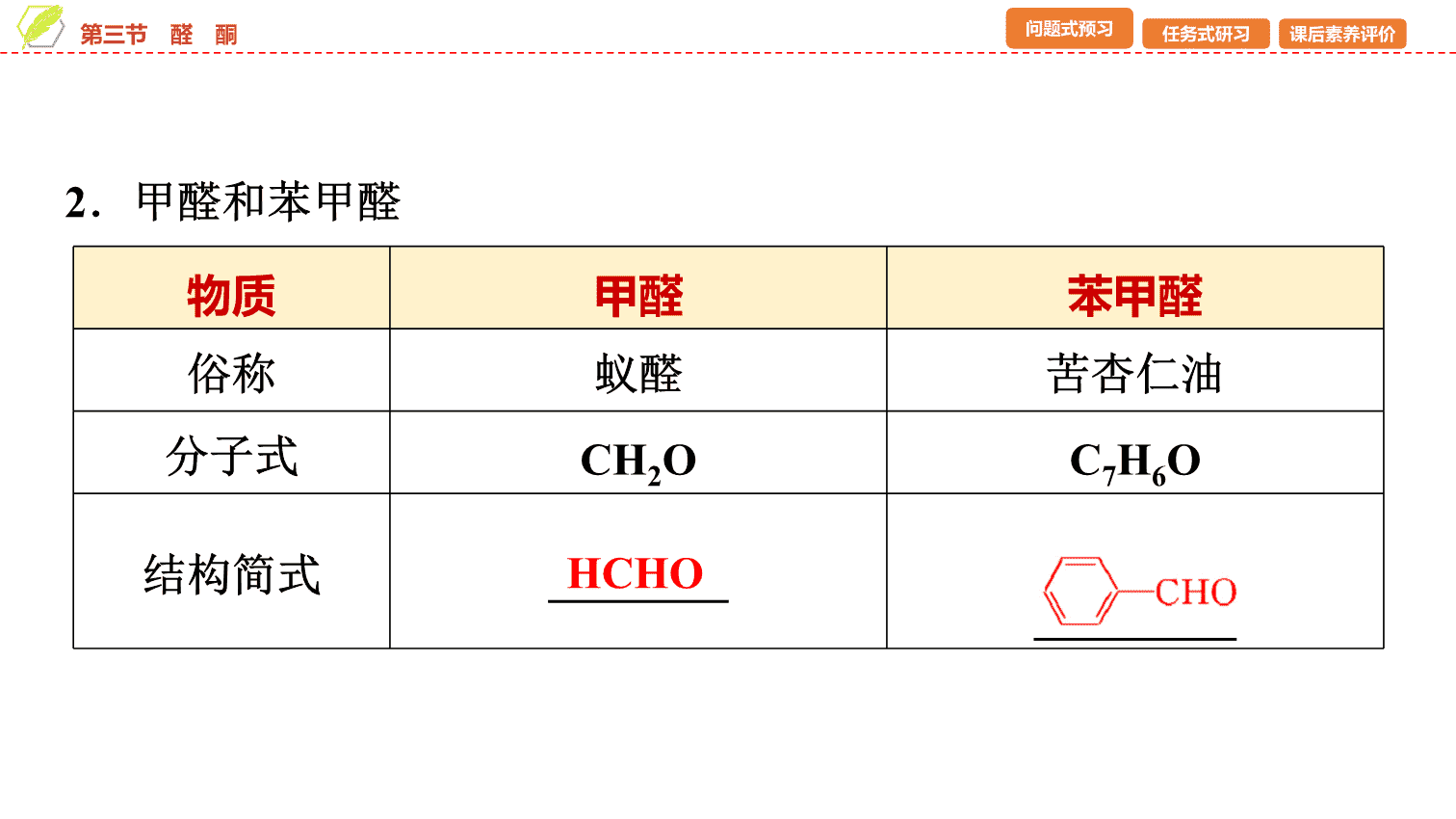 【课件】2026年春湖北省长江作业本高中化学人教版《有机化学基础》11 第三章第三节醛酮