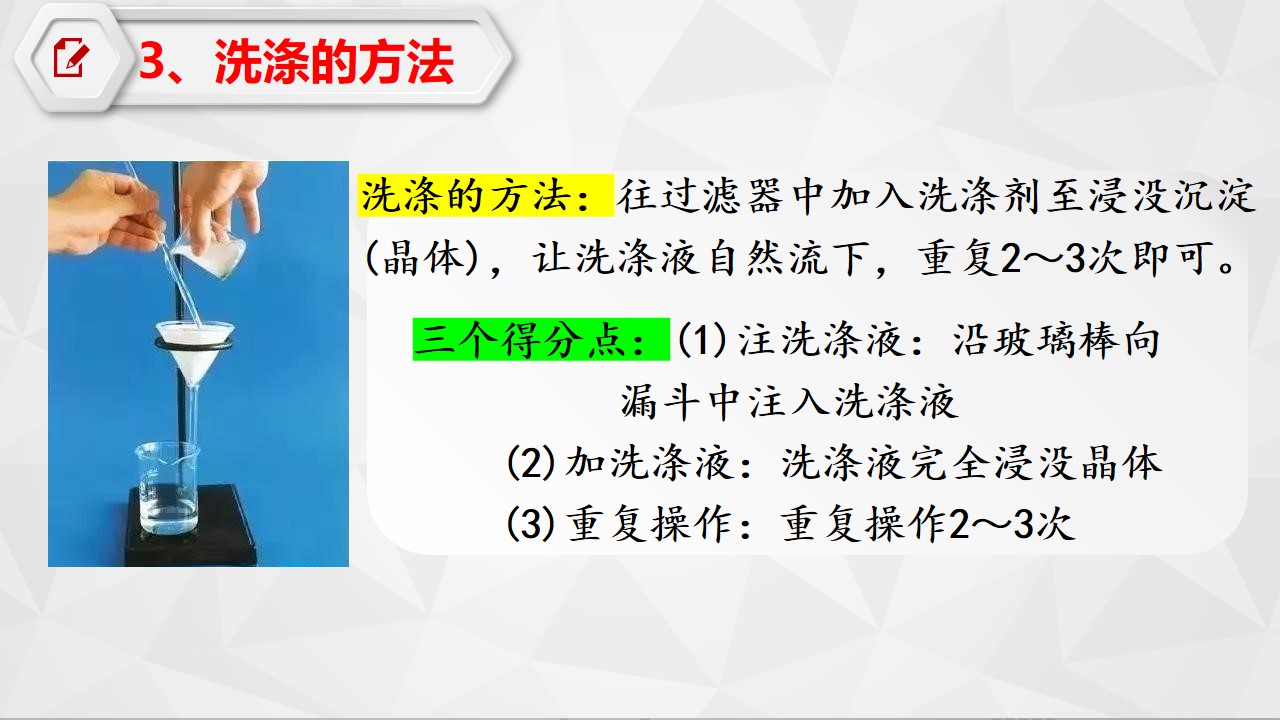 【课件】高考总复习精品专题课件下载《沉淀洗涤的方法》关于沉淀洗涤的那些事儿