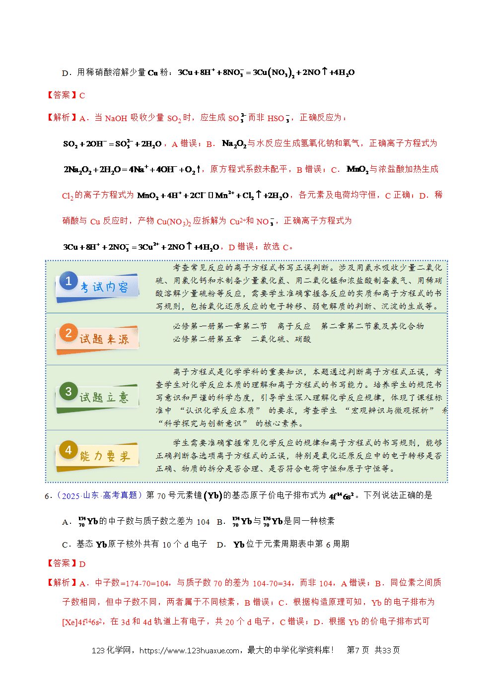 2025年高考化学试卷真题完全解读(山东卷)word文档可编辑-7 2025年高考化学试卷真题完全解读(山东卷)word文档可编辑