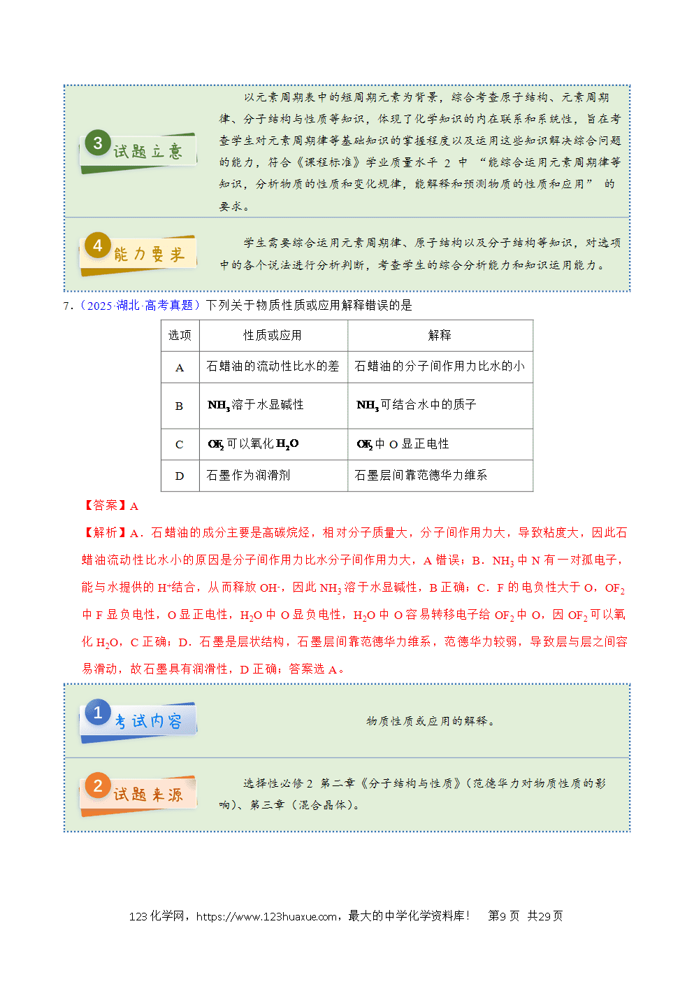 2025年高考化学试卷真题完全解读(湖北卷)word文档可编辑-9 2025年高考化学试卷真题完全解读(湖北卷)word文档可编辑